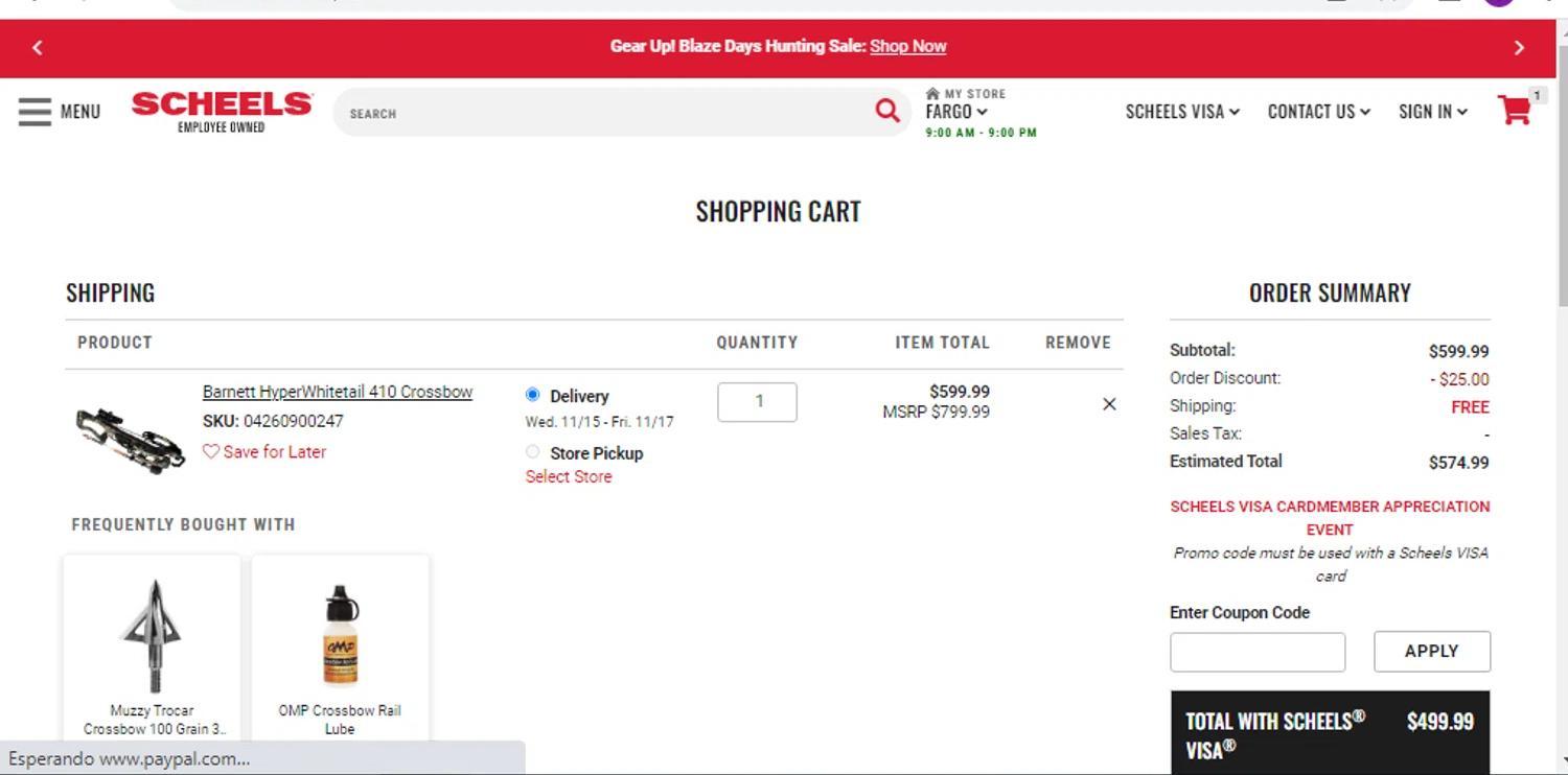 How to apply Scheels coupon code